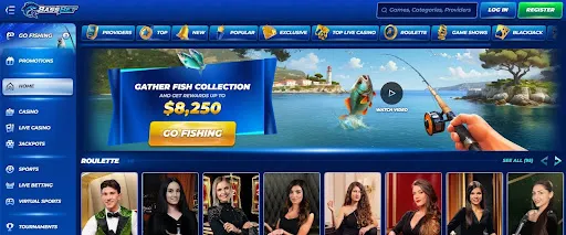 Bassbet Casino welcome bonus offer with free spins and deposit match